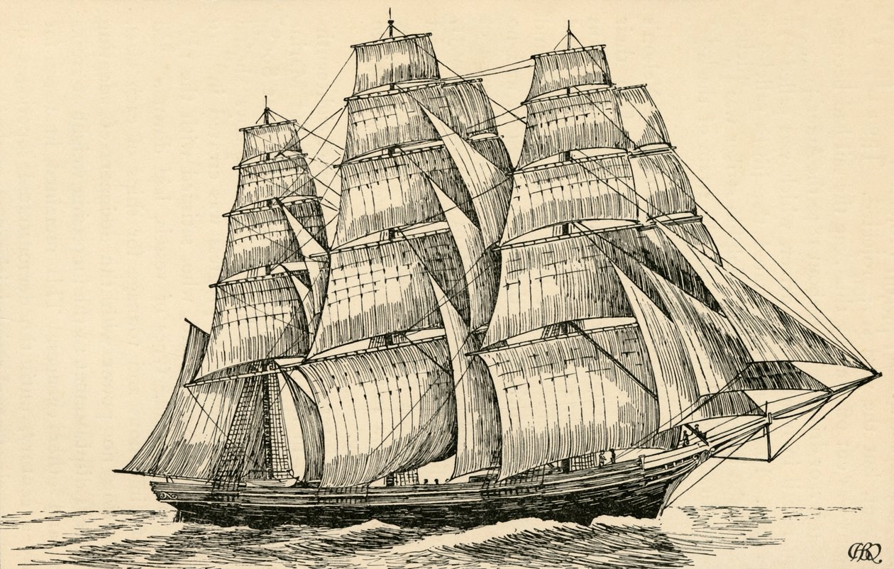 Un clipper de té, 1931 de Charles Henry Bourne Quennell
