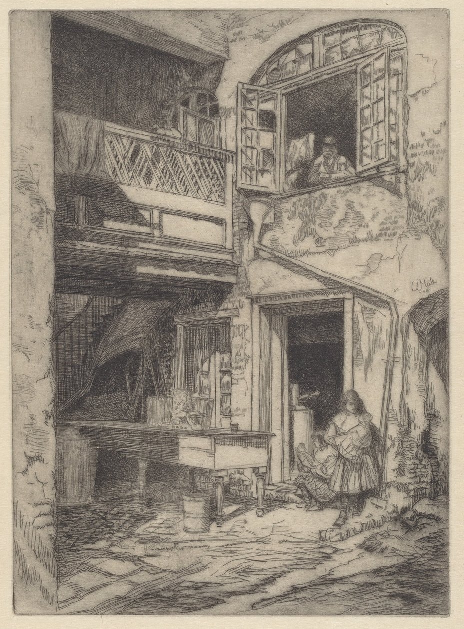 Un Viejo Patio (Nueva Orleans) de Charles Henry White