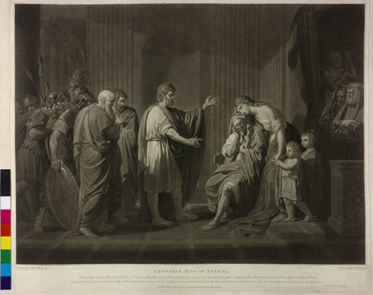 Rey de Esparta Leónidas II de Charles Howard Hodges
