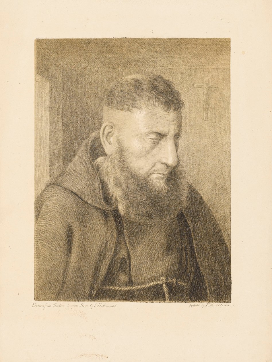 Retrato de un monje de Charles Joseph Hullmandel