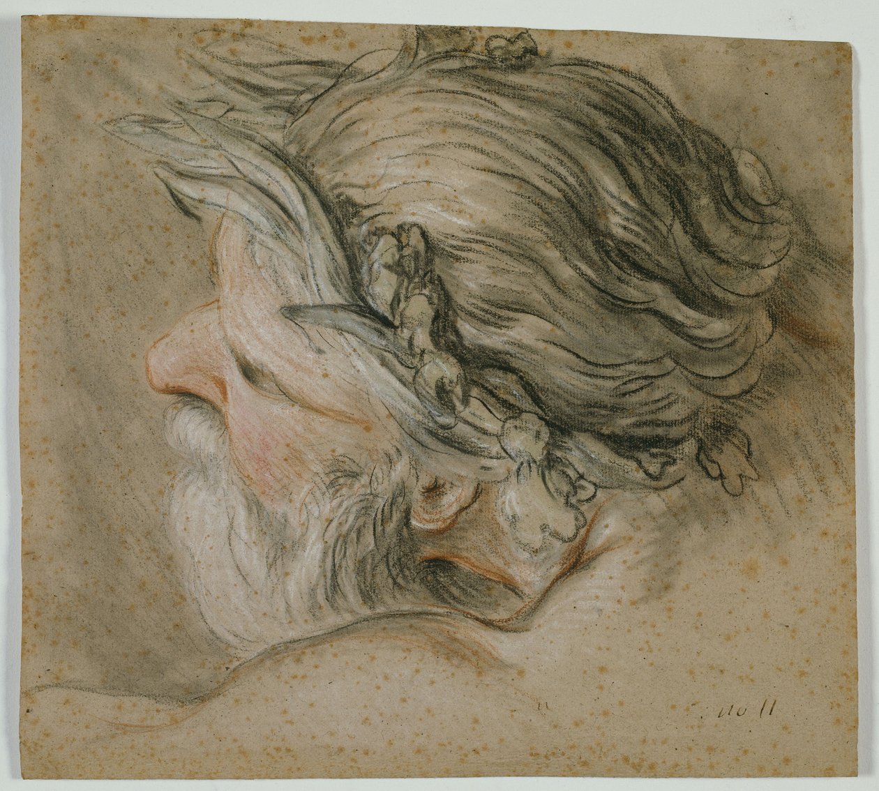 Cabeza de un dios del mar de Charles Joseph Natoire