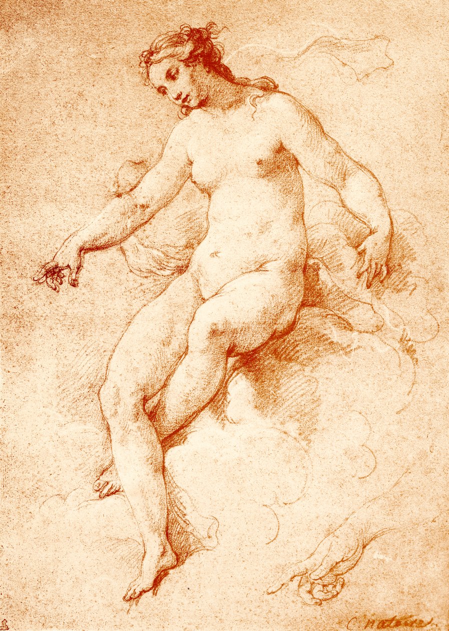 Venus en las nubes de Charles Joseph Natoire