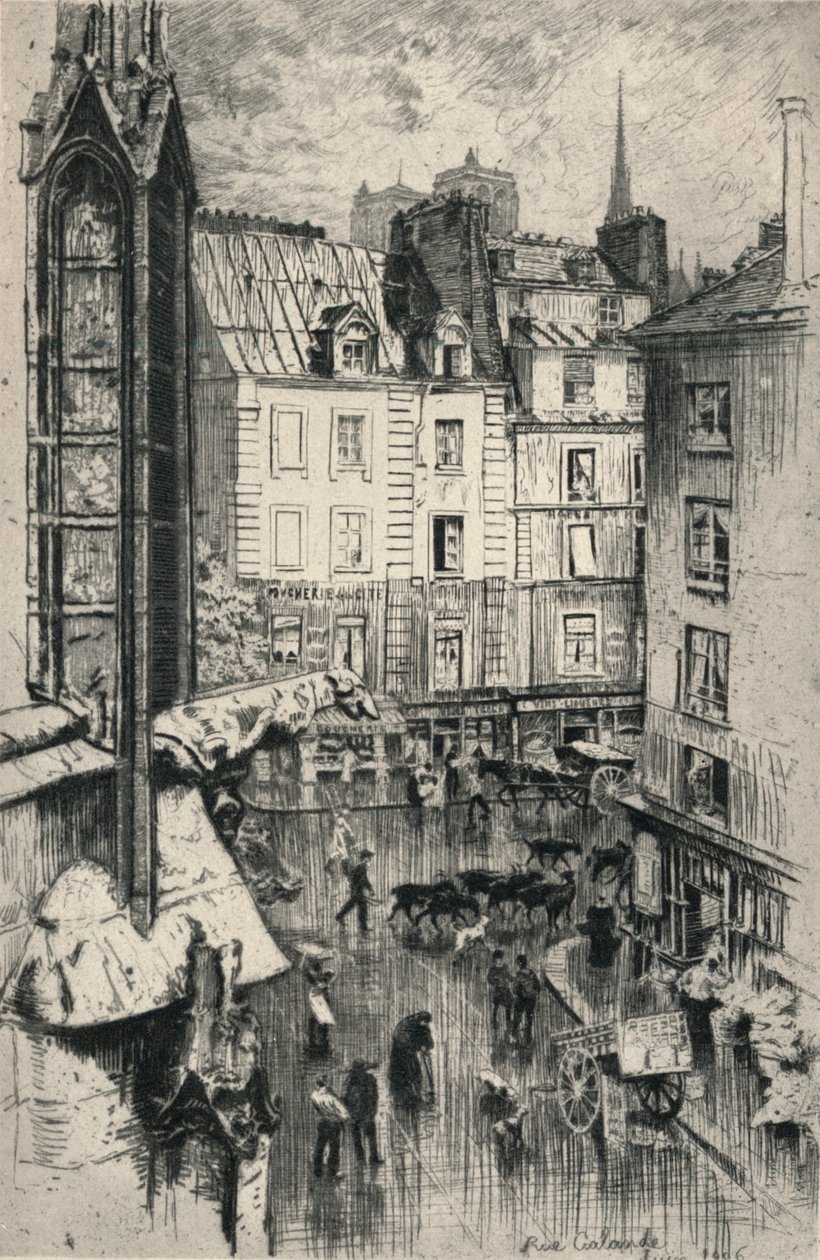 Rue Galande, 1915 de Charles Jouas