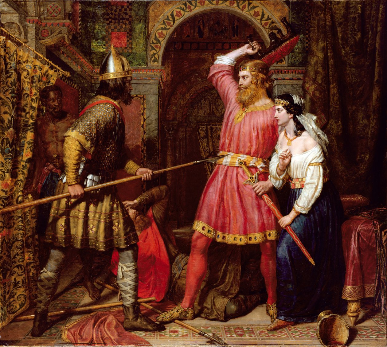 Asesinato de Alboin, rey de los lombardos de Charles Landseer