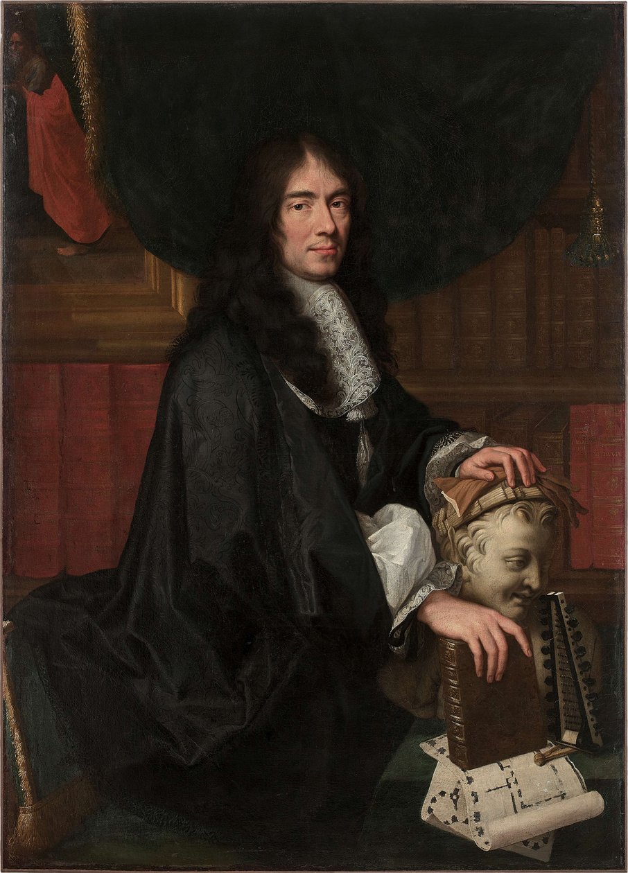 Retrato de Charles Perrault 1628-1703 de Charles Le Brun