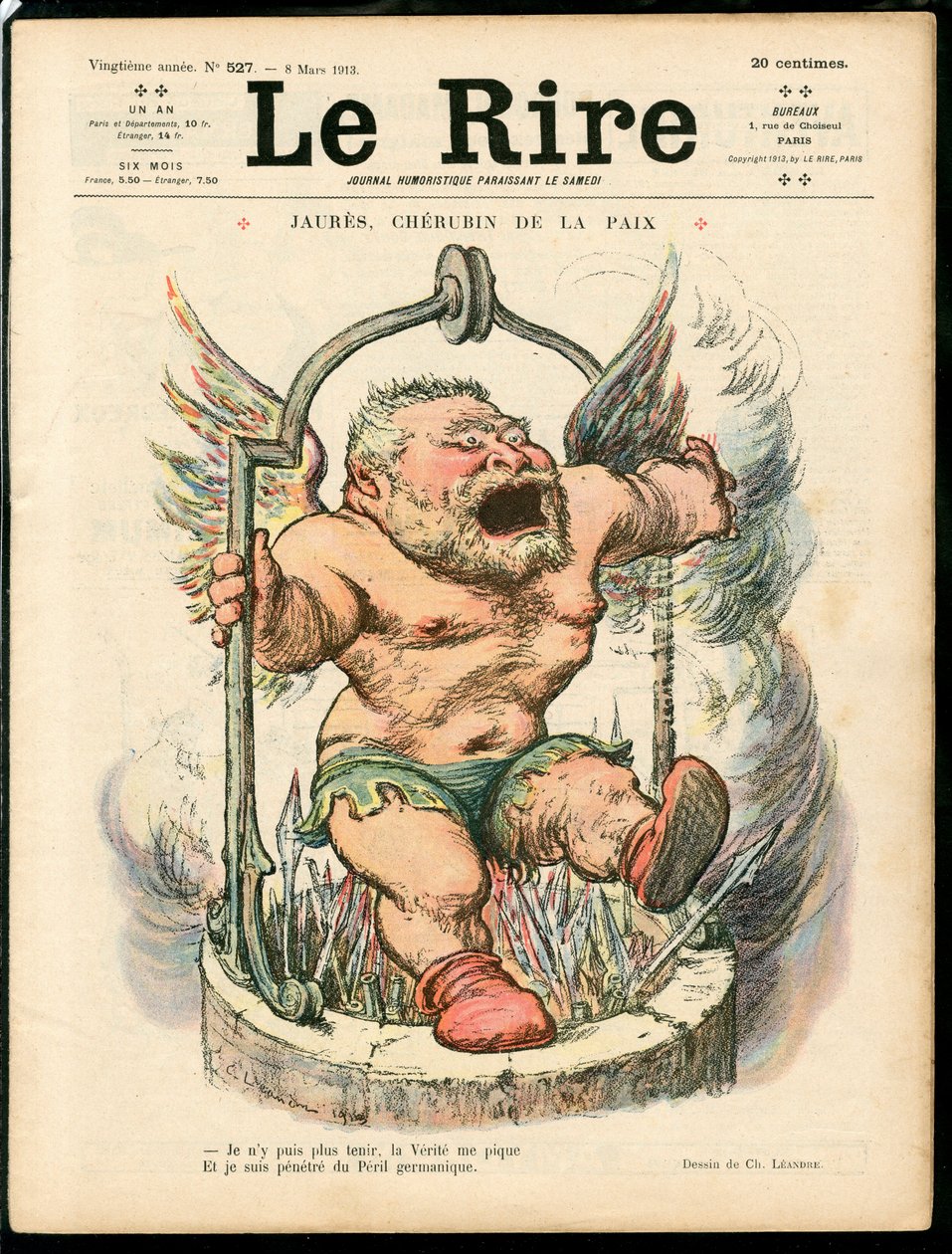 Portada de "The Laughter", Satírico en Colores de Charles Leandre