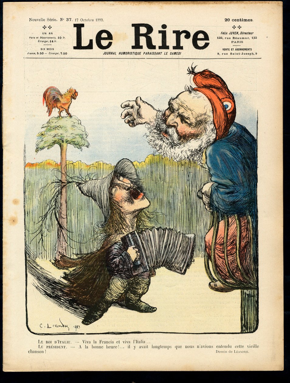 Portada de "La Risa", Satírico en Colores de Charles Leandre
