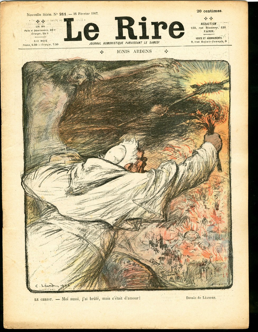 Portada de "The Laughter", Satírico en Colores de Charles Leandre