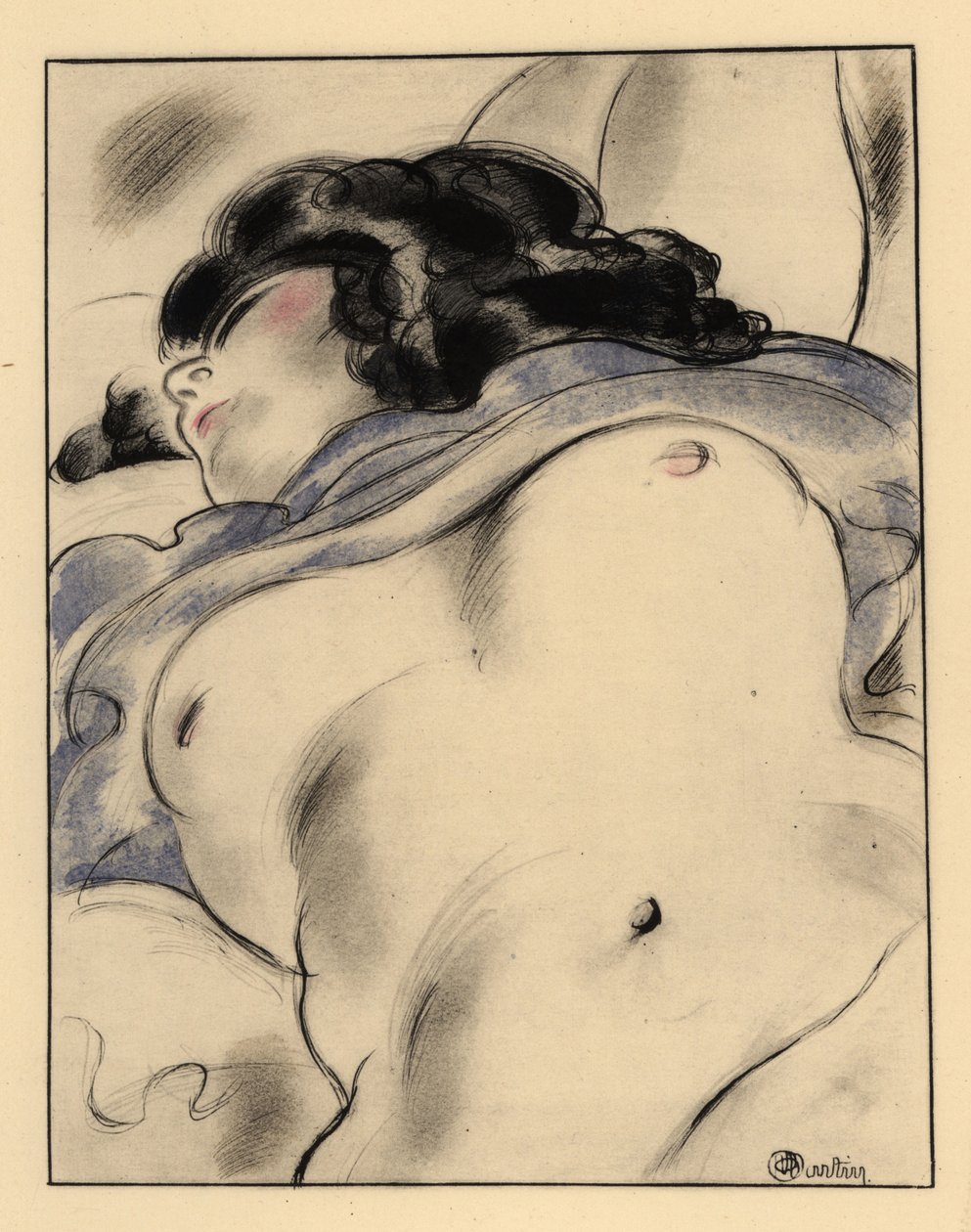 Mujer semidesnuda durmiendo, exponiéndose. de Charles Martin