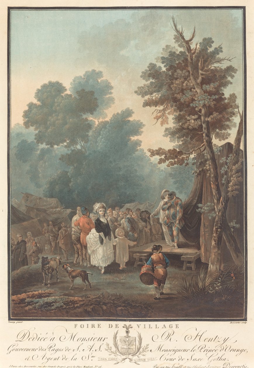 Feria de Pueblo de Charles Melchior Descourtis after Nicolas Antoine Taunay