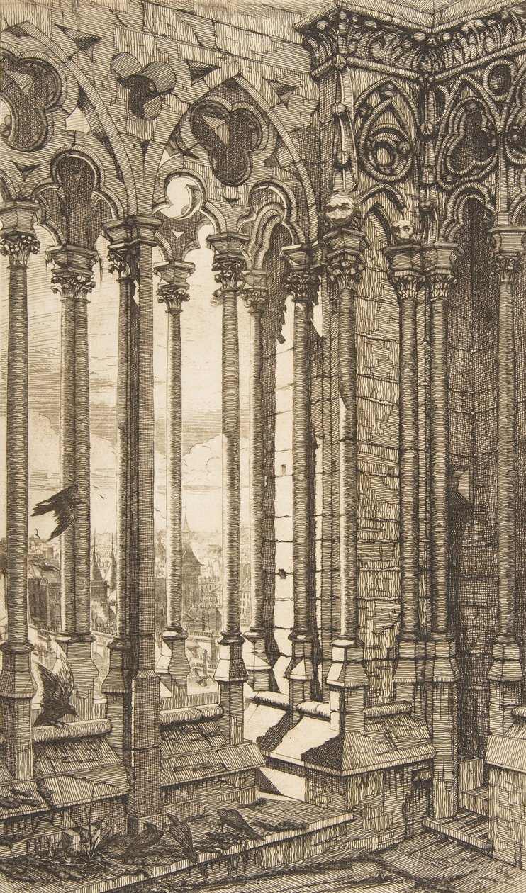 Galería, Catedral de Notre-Dame, París de Charles Meryon