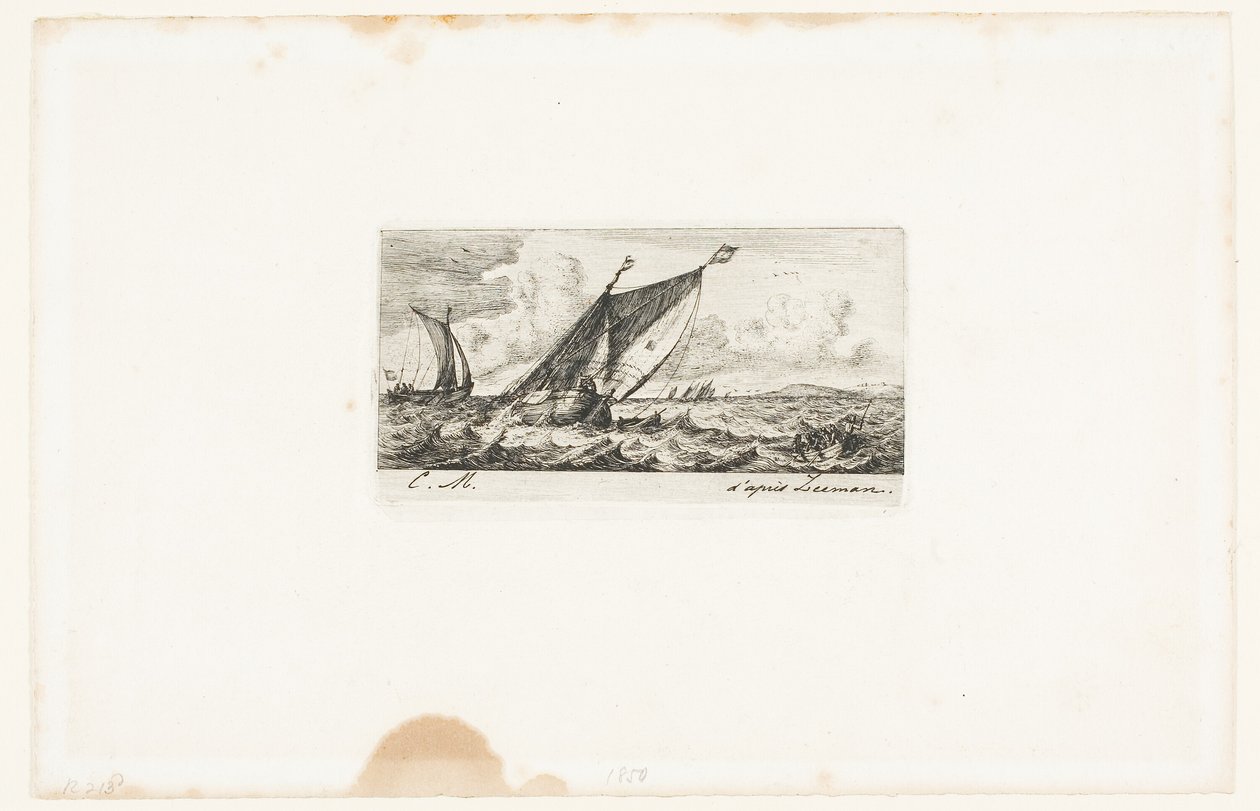 Barcos de Haarlem en Ámsterdam de Charles Meryon
