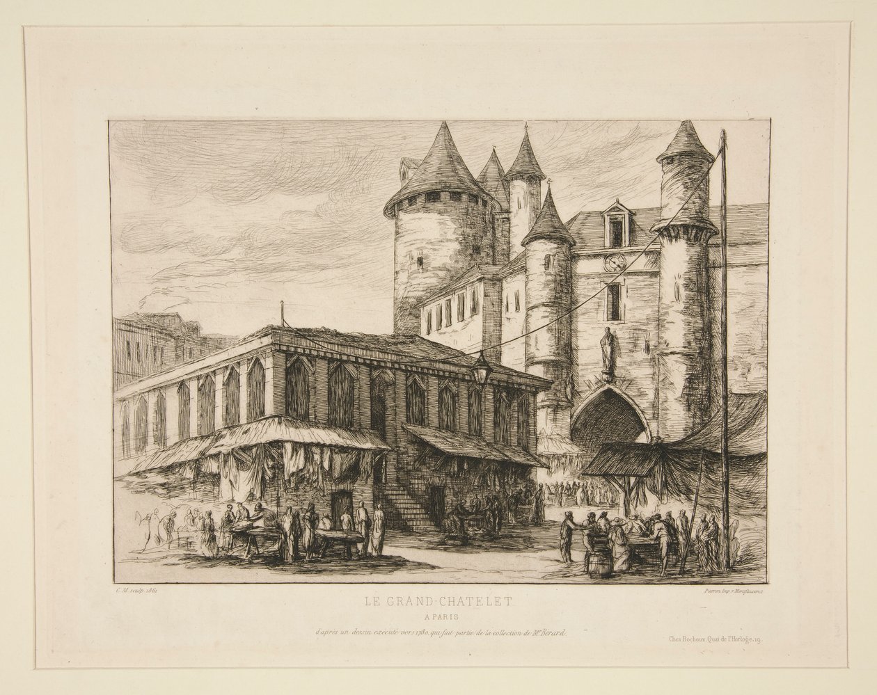 El Grand Chatelet [circa 1780 d de Charles Meryon