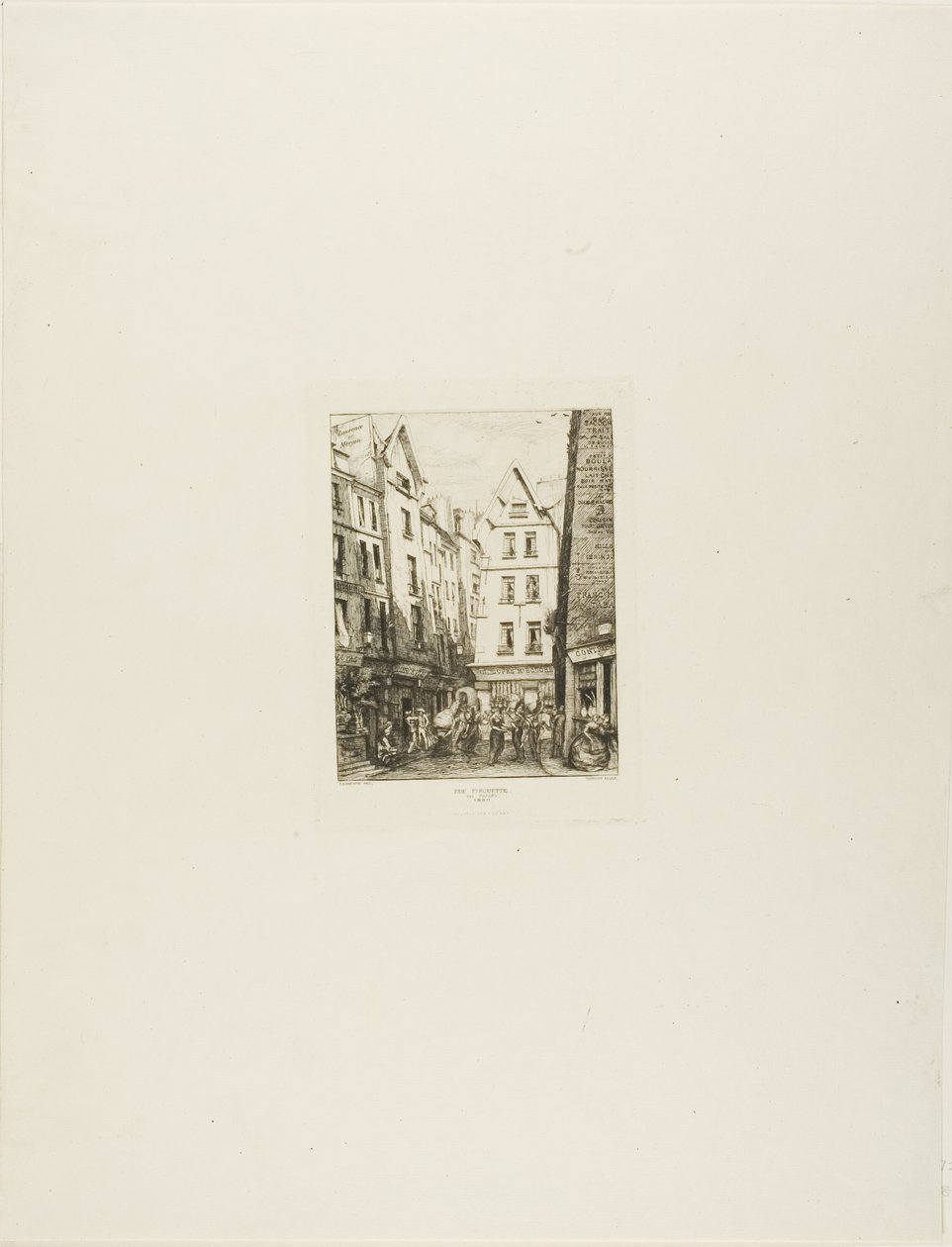 Rue Pirouette aux Halles, París de Charles Meryon
