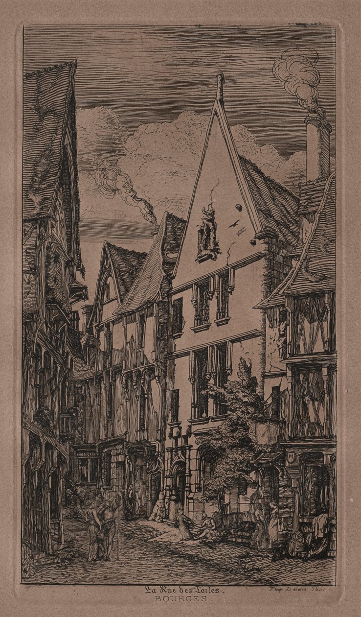 Rue des Toilés, Bourges de Charles Meryon