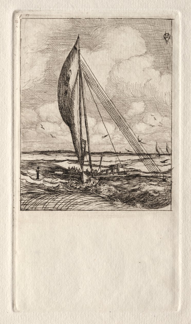 Proa de navegación rápida, Archipiélago de Mulgrave, Oceanía de Charles Meryon