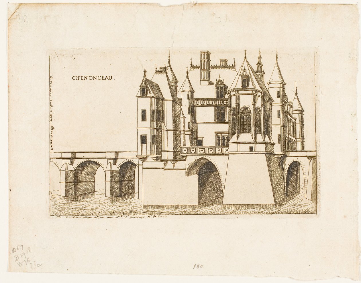 El castillo de Chenonceau, no. 2 de Charles Meryon