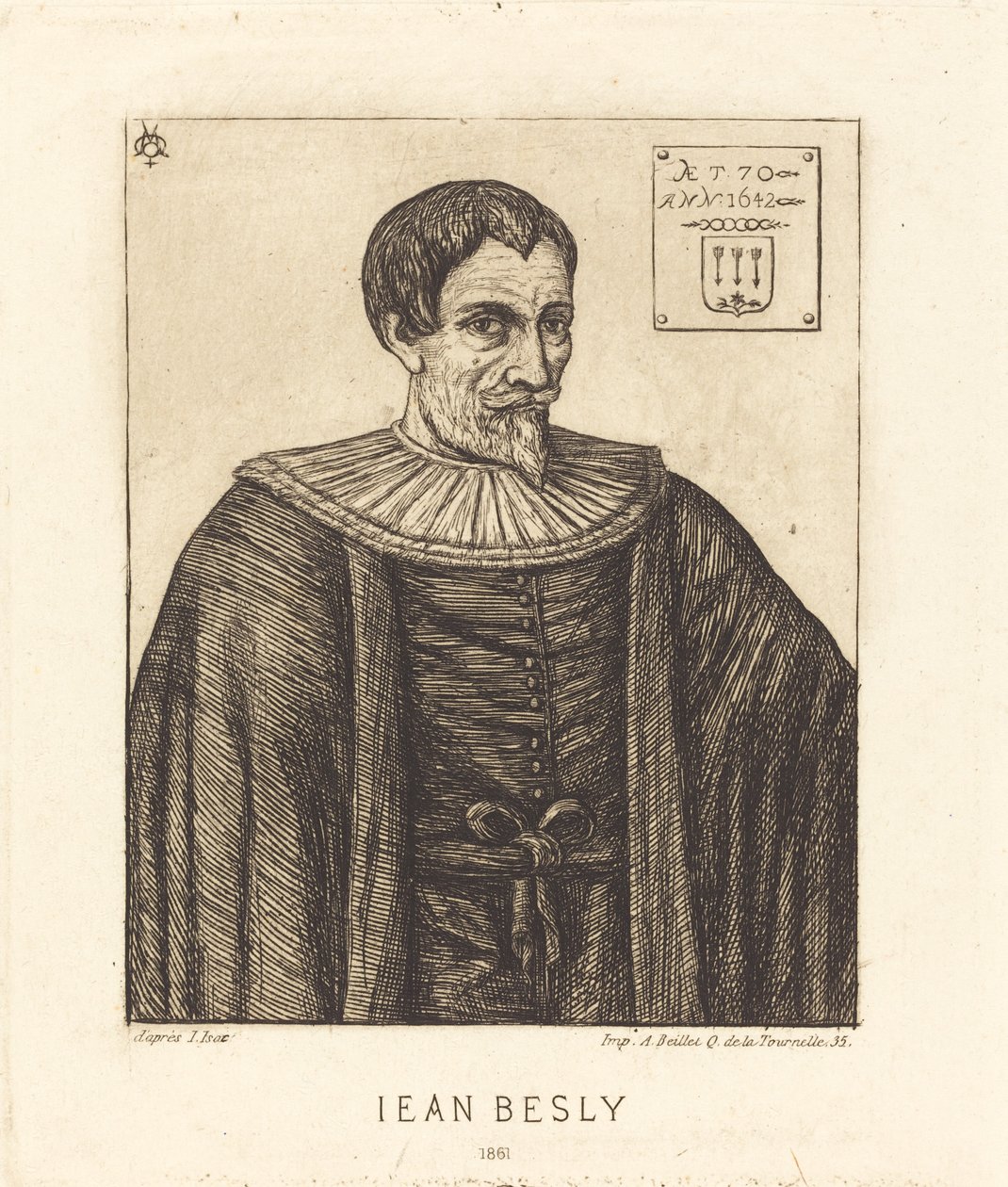 Jean Besly de Charles Meryon after Jaspar Isacsz