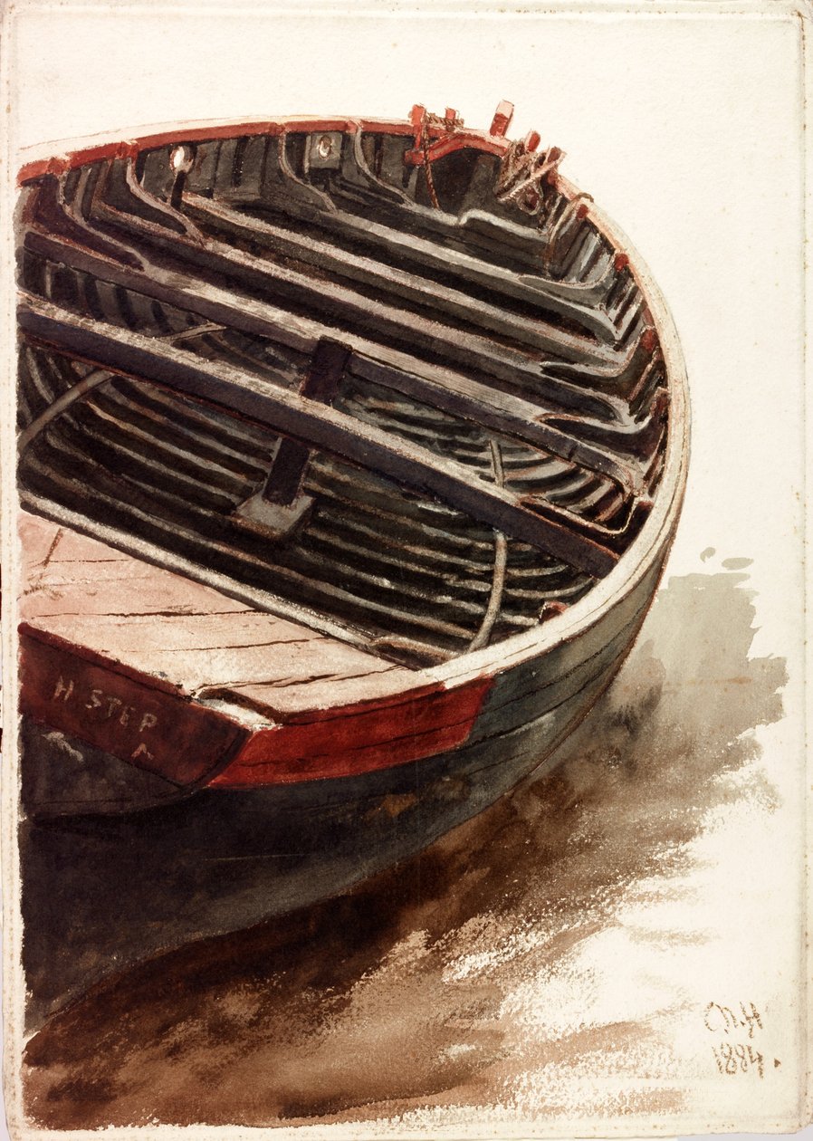 Estudio de un bote de Charles Napier Hemy