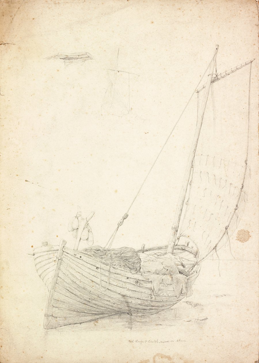 Estudio de un barco de pesca de Charles Napier Hemy