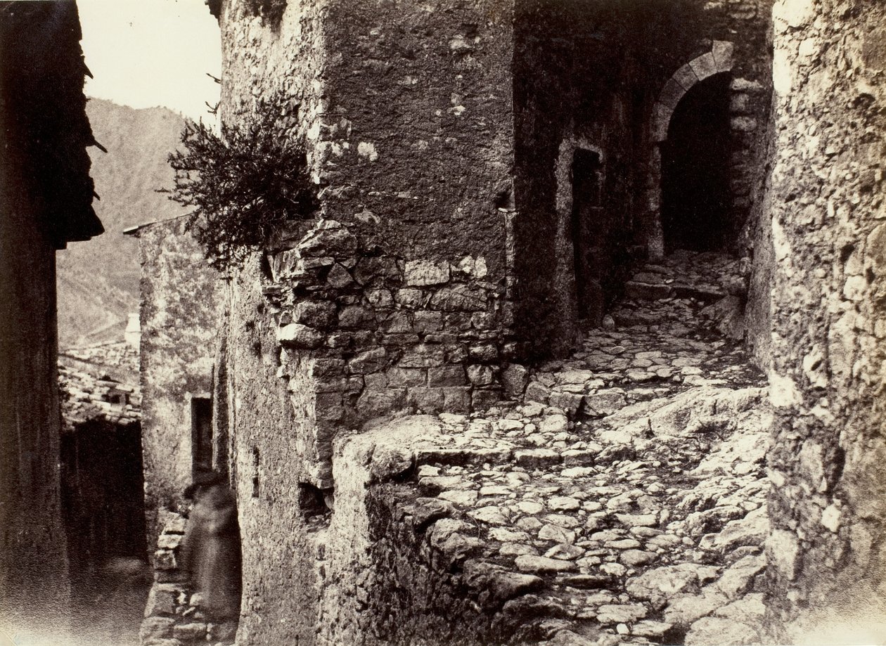 Una calle en Sainte-Agnès cerca de Roquebrune de Charles Nègre