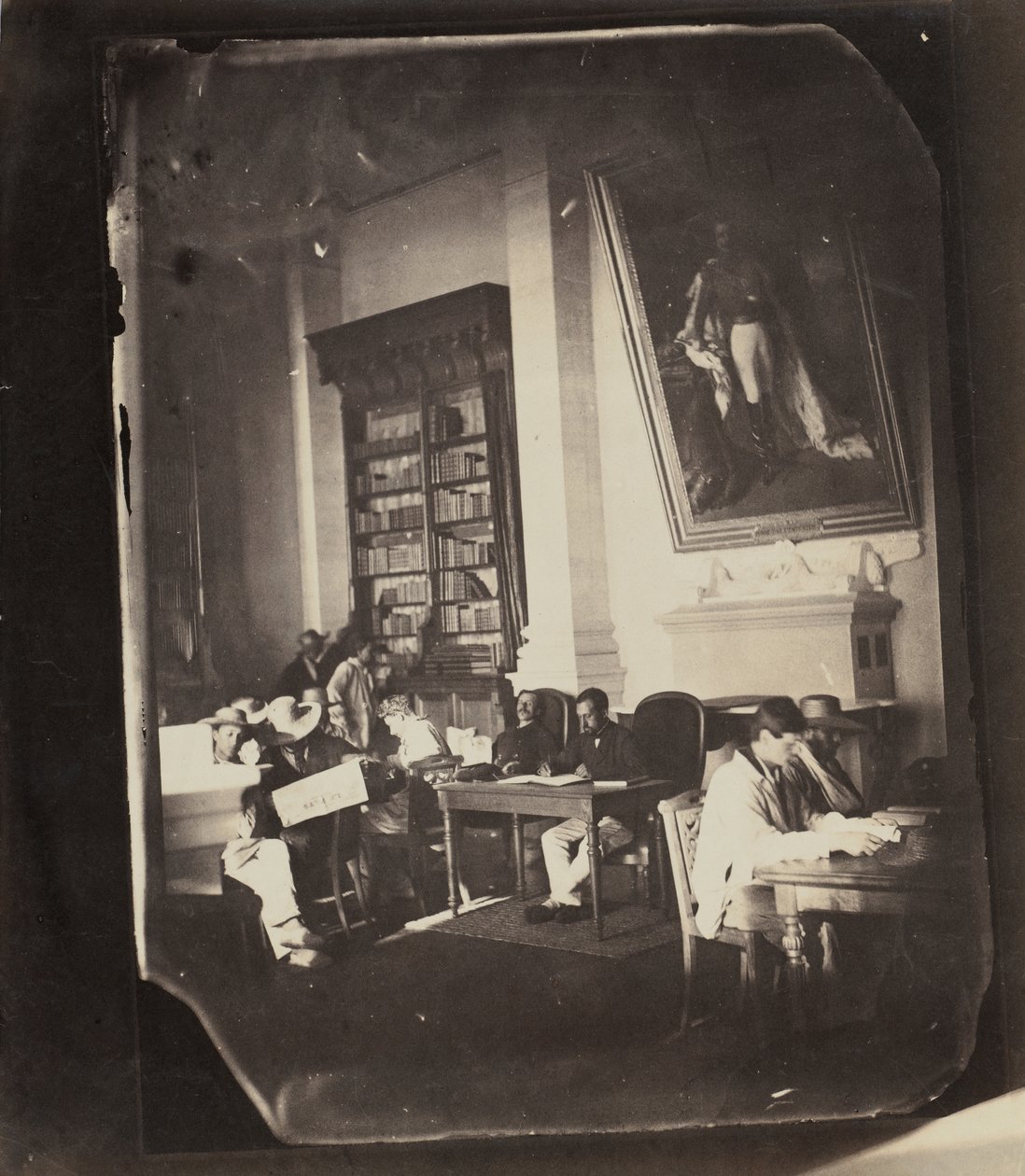 Asile impériale de Vincennes: la bibliothèque, 1858-59 de Charles Nègre