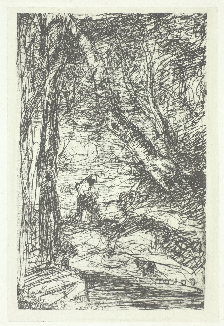 Le bucheron, posiblemente 1857, impreso en 1982 de Charles Nègre