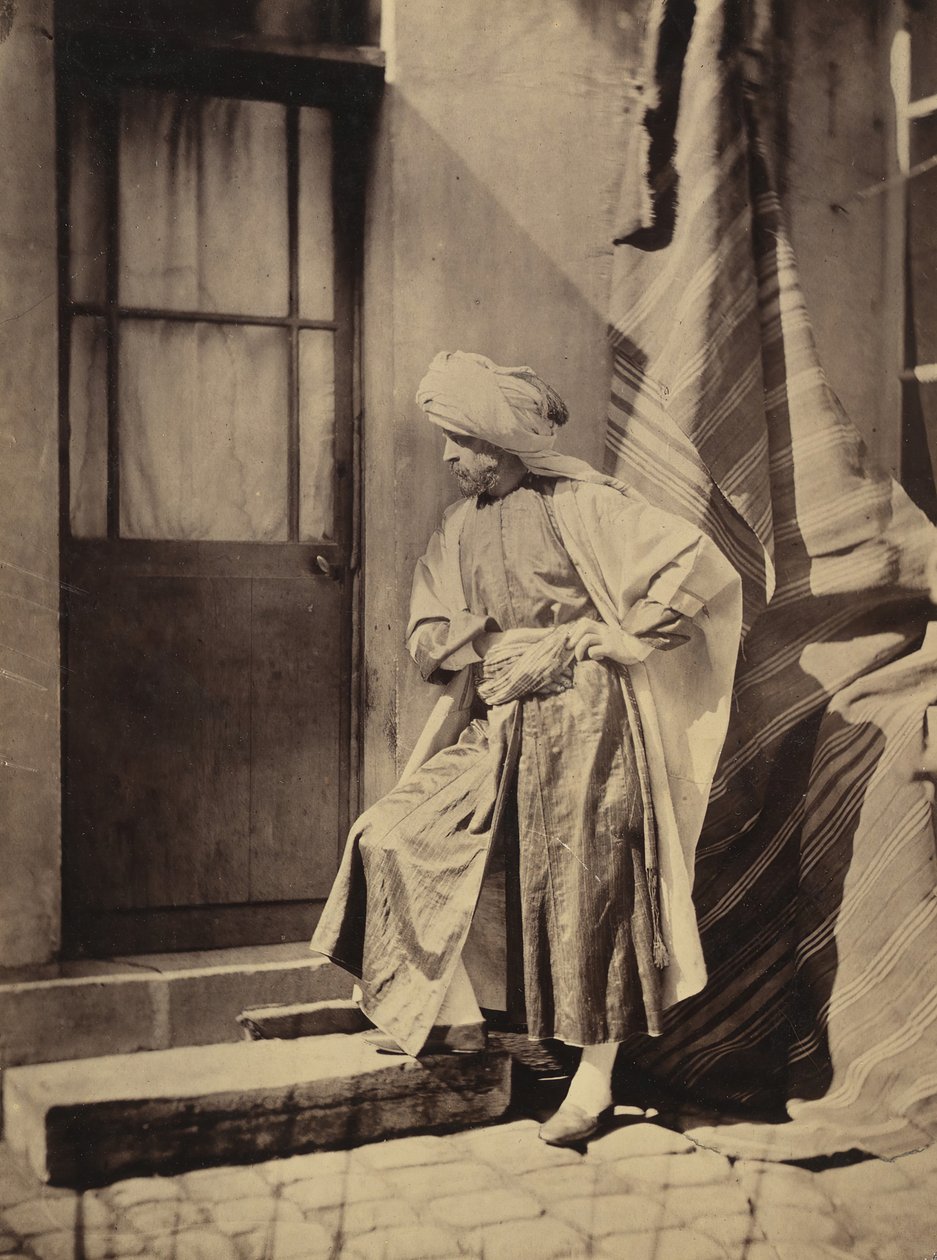 Autorretrato en traje oriental, 1855-60 de Charles Nègre