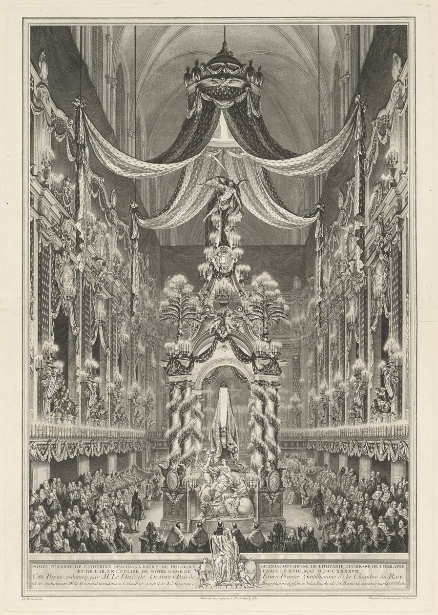 Pompe funèbre de Catherine Opalinska de Charles Nicolas Cochin II
