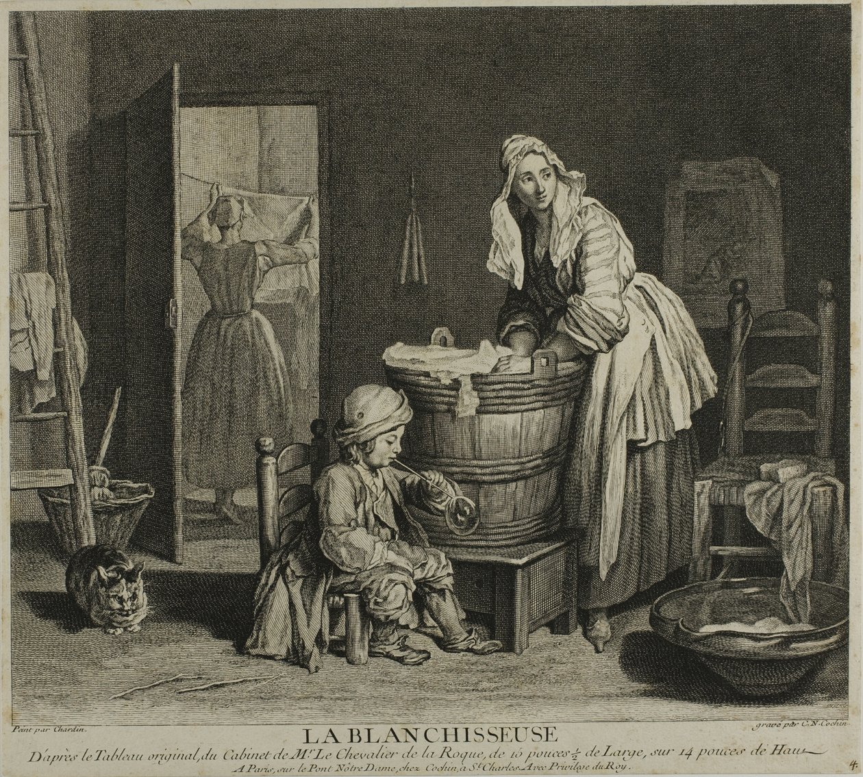 La lavandera de Charles Nicolas Cochin I