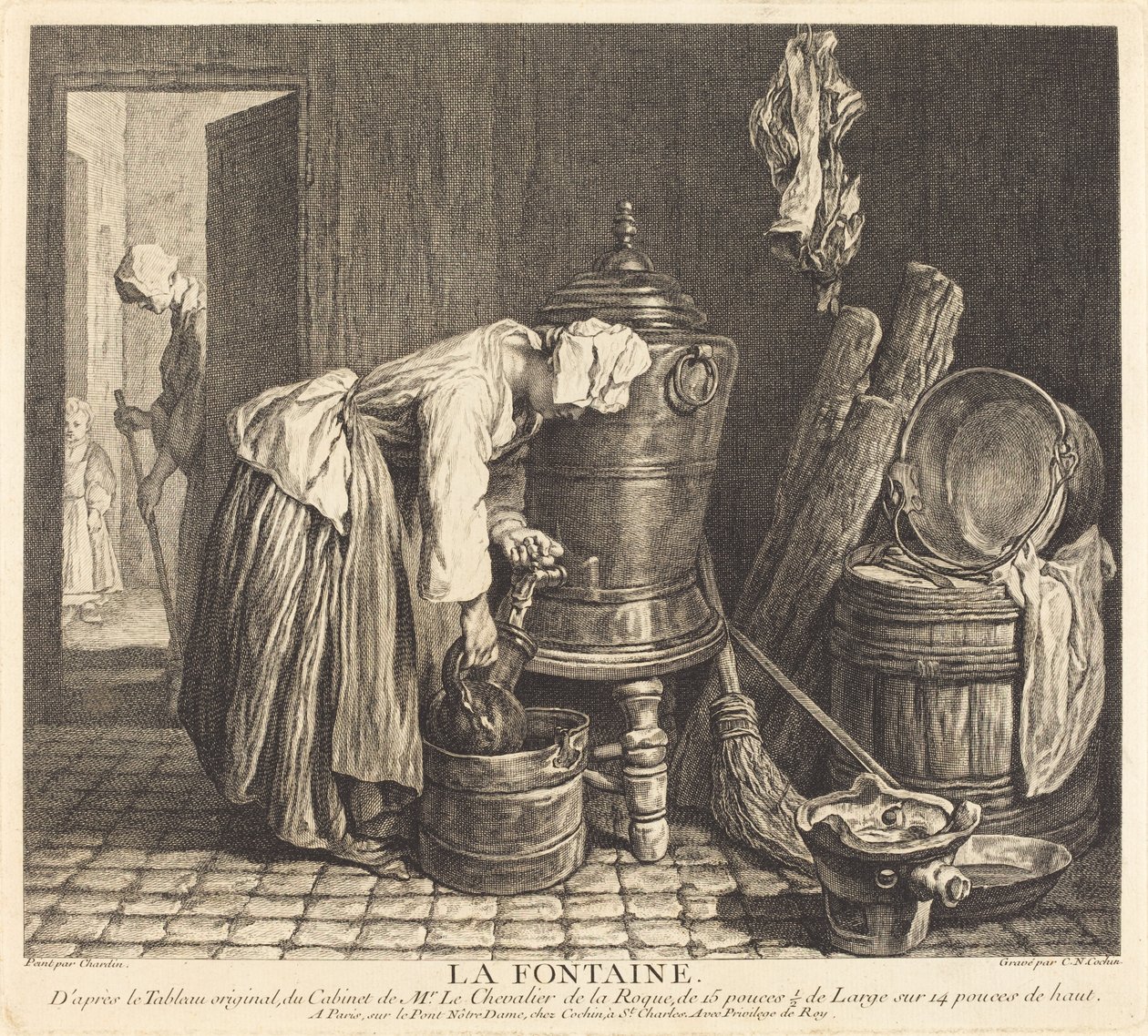 La Fontaine de Charles Nicolas Cochin I after Jean Siméon Chardin