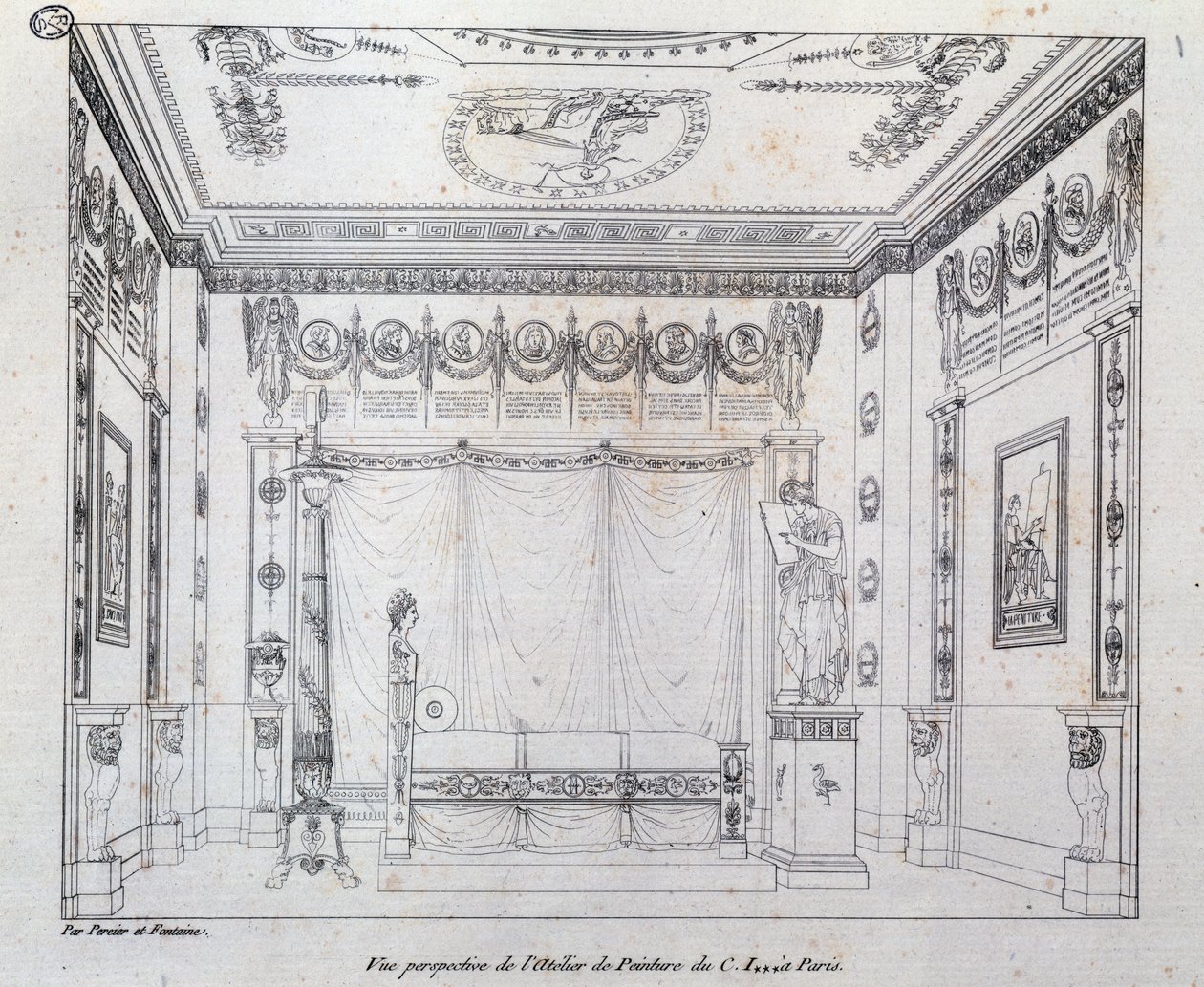 Estudio de pintura para CI de Charles Percier