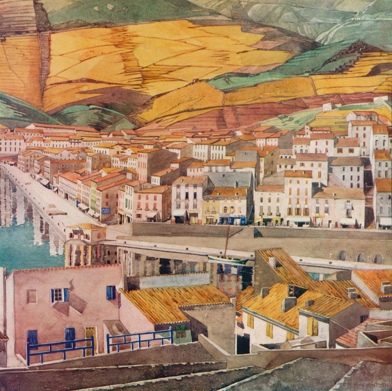 Port Vendres, La Ville, c1925 de Charles Rennie Mackintosh