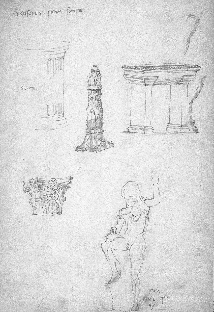 Bocetos de Pompeya, 1891 de Charles Rennie Mackintosh