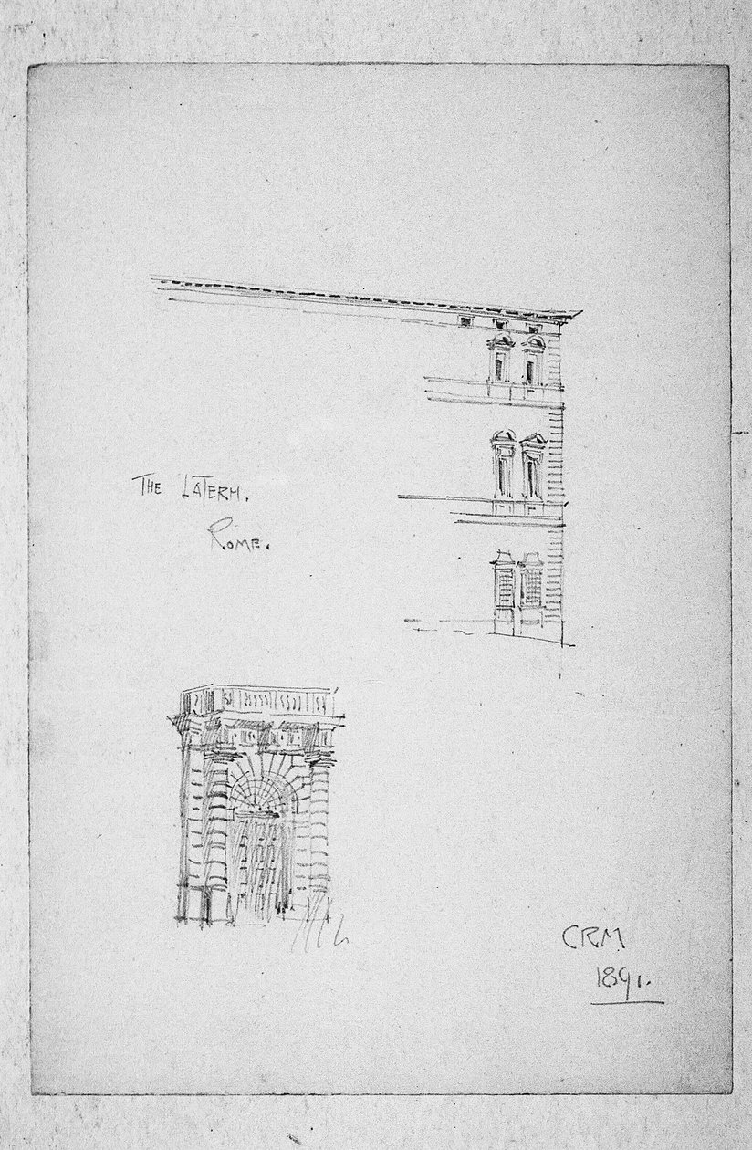 El Laterano, Roma, 1891 de Charles Rennie Mackintosh