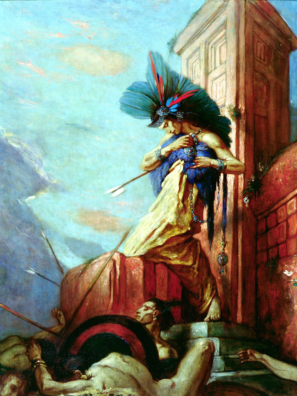 La muerte de Moctezuma (1466-1520) de Charles Ricketts