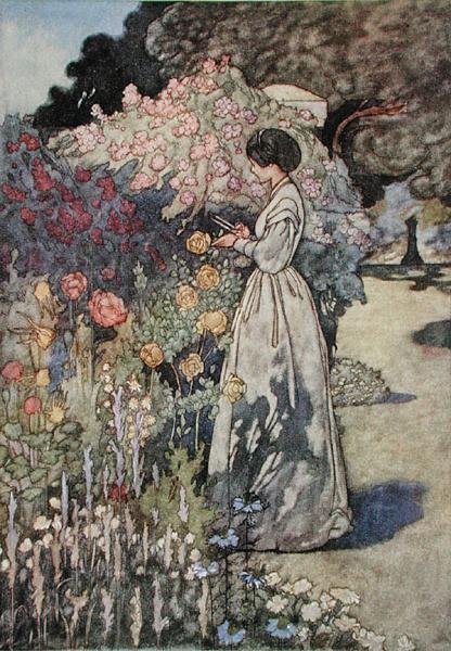 Cortando flores, publicado en 1912 de Charles Robinson