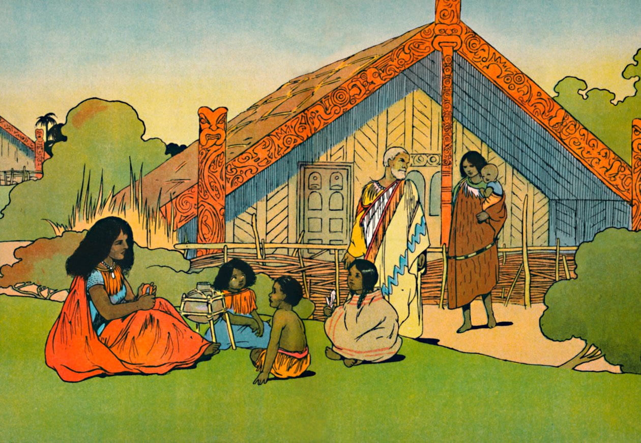El Hogar de los Maoríes, 1912 de Charles Robinson