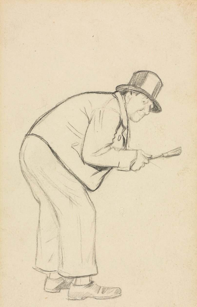 Estudio para Un misógino de Charles Samuel Keene