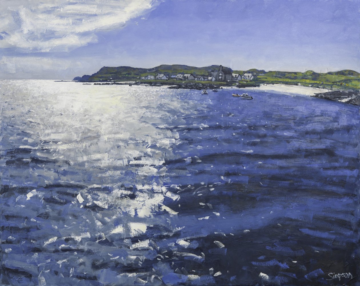 Iona Light, 2017 (óleo sobre lienzo) de Charles Simpson