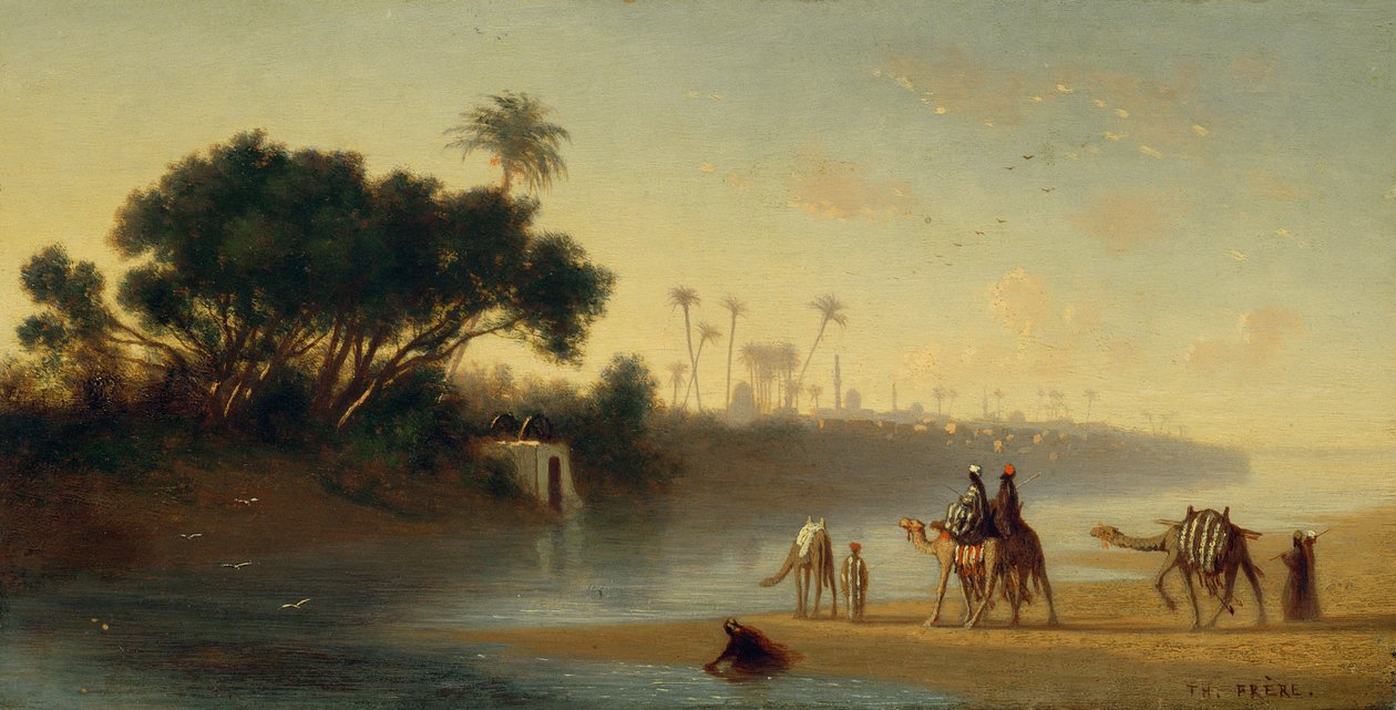 El Río Nilo en El Cairo de Charles Theodore Frere