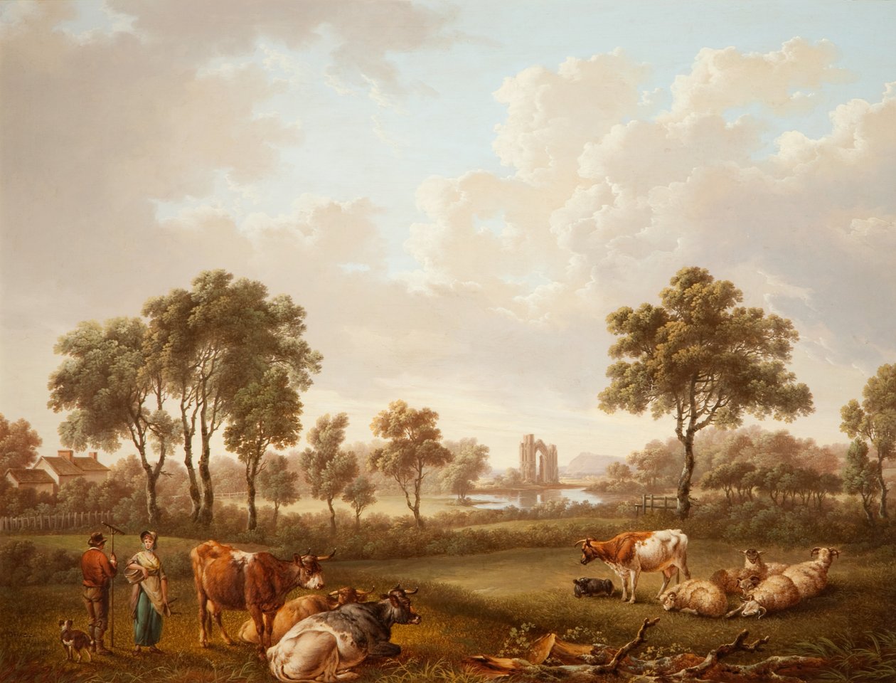 Paisaje con figuras, 1812 de Charles Towne