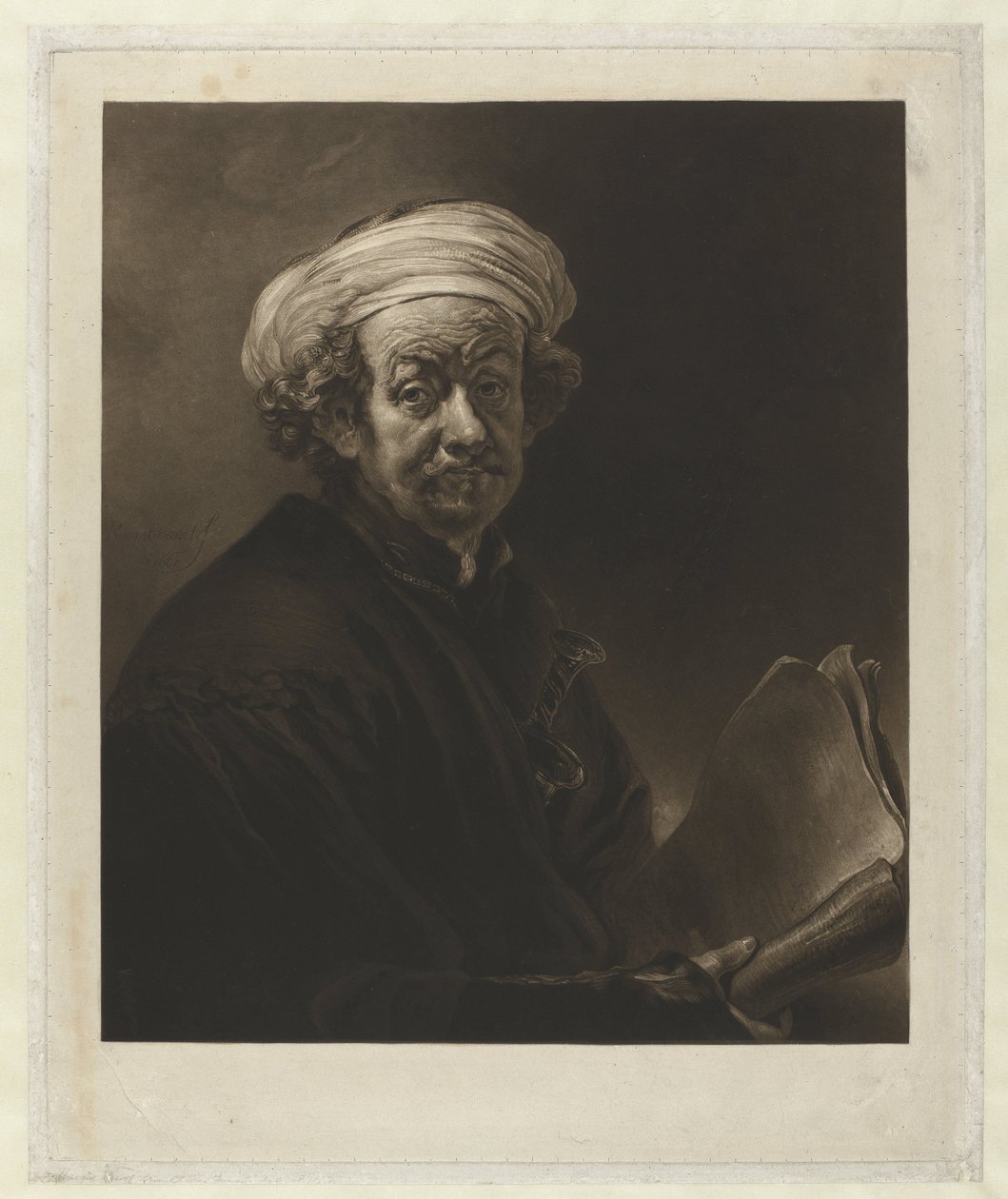 Rembrandt como Pablo de Charles Turner
