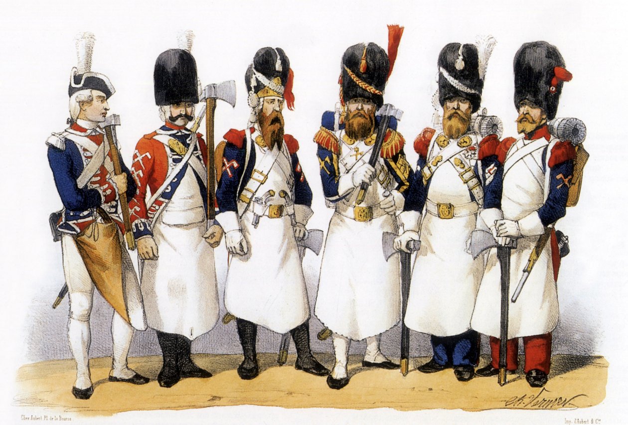 Uniformes del ejército francés: Pioneros de Infantería de Charles Vernier