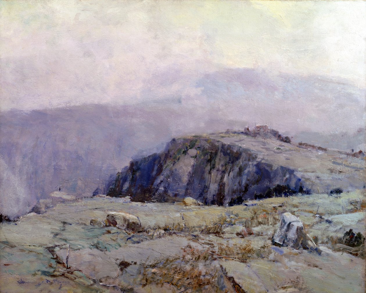 Paisaje rocoso (óleo sobre lienzo) de Chauncey Foster Ryder