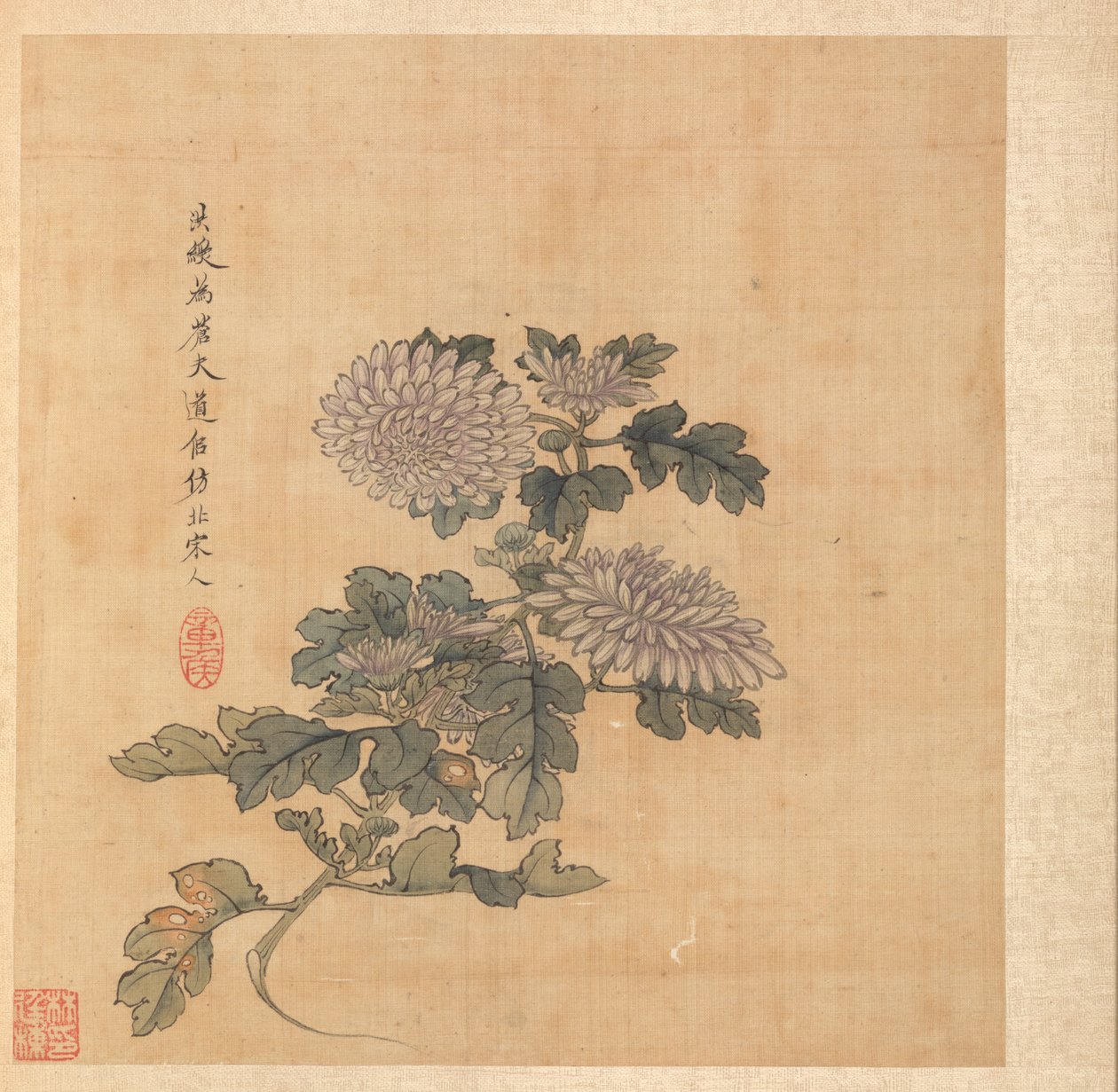 Pinturas después de los maestros antiguos: Crisantemo, 1598-1652 de Chen Hongshou