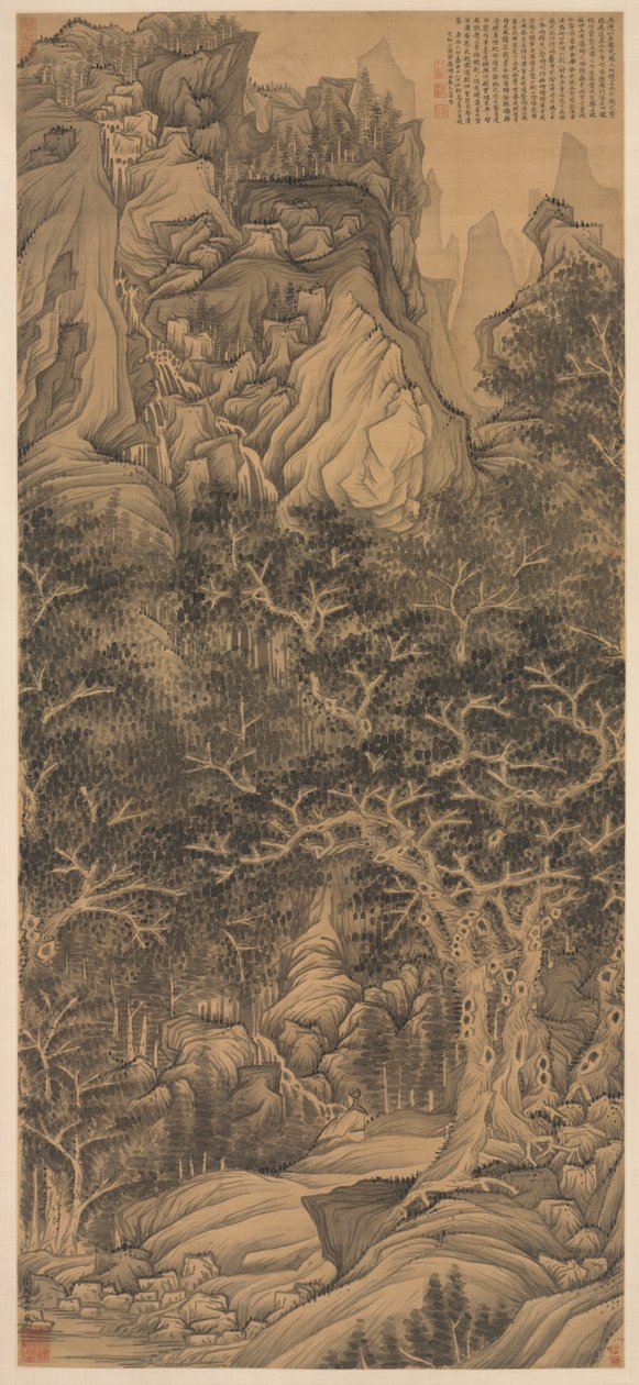 La montaña de las cinco cataratas de Chen Hongshou