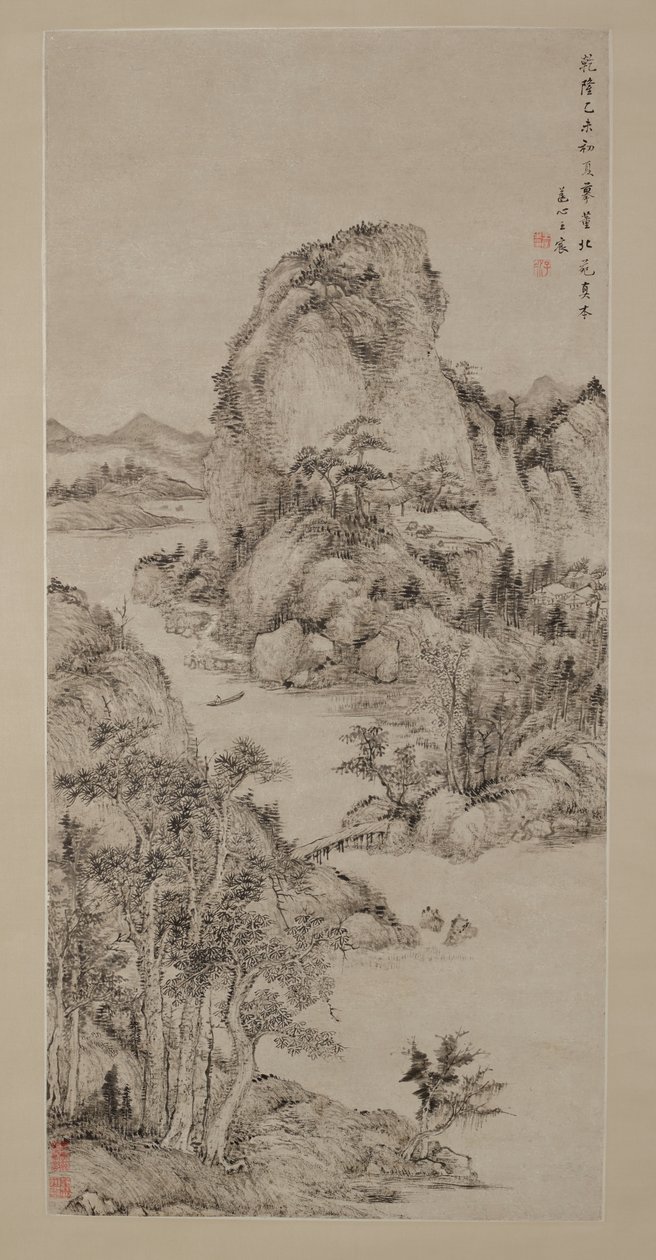 Paisaje después de Dong Yuan de Chen Wang