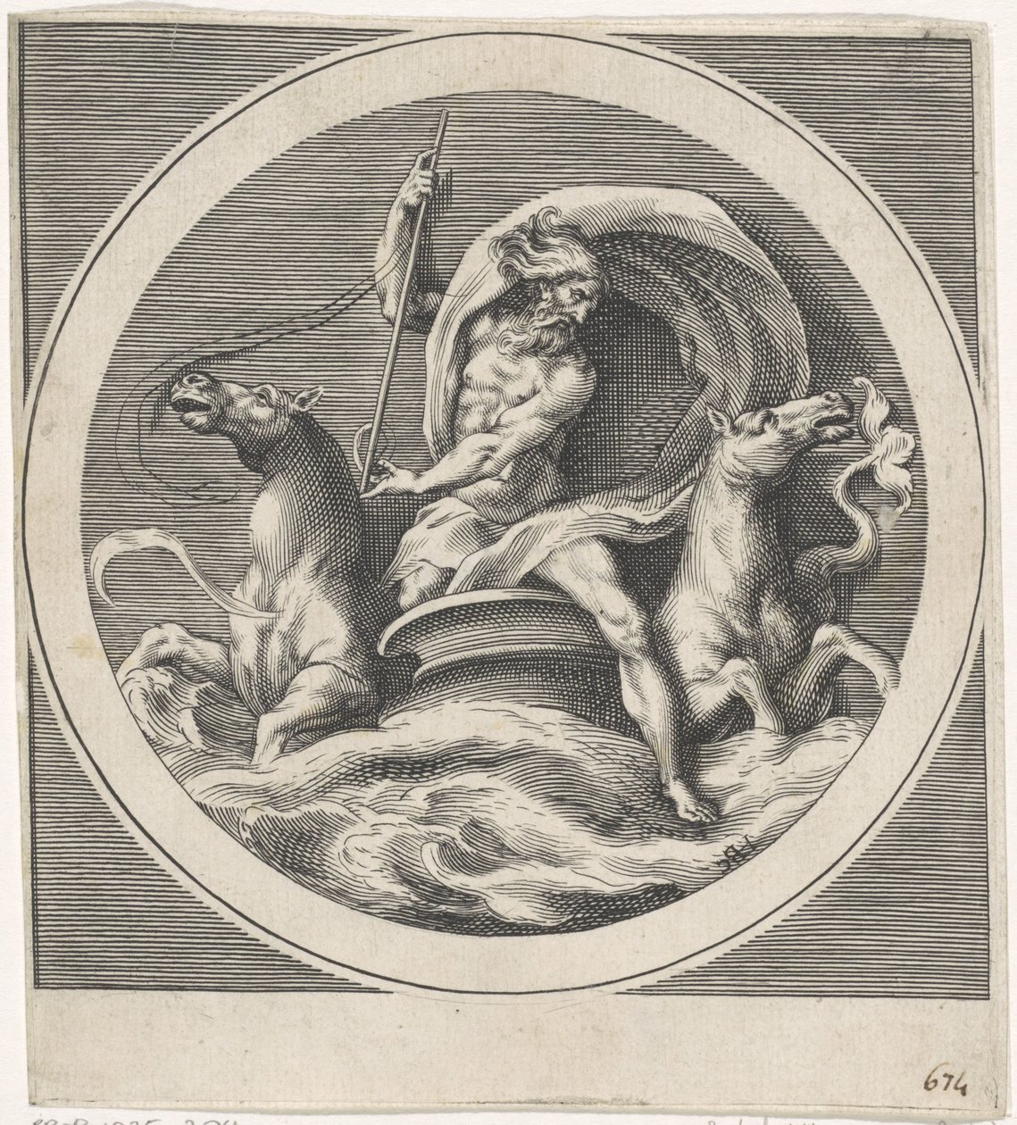 Neptuno
Dioses y diosas (ejemplares) (título de la serie) de Cherubino Alberti (possibly)