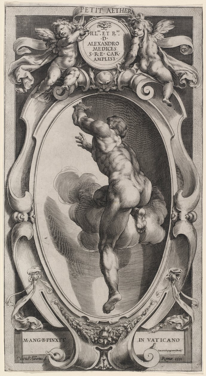 Un espíritu bendito de Cherubino Alberti after Michelangelo